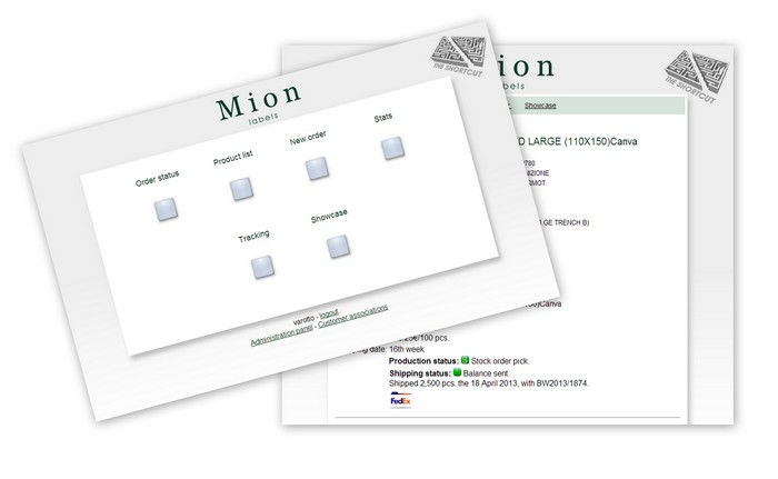 Screenshots of Web Ordering System